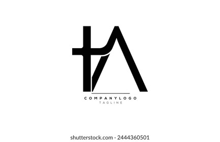 Alphabet letters Initials Monogram logo TA,TA  INITIAL,TA  letter