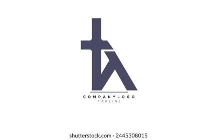Alphabet letters Initials Monogram logo TA, TA INITIAL, TA letter