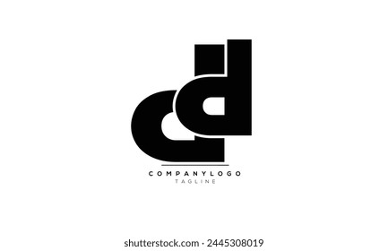 Letras del alfabeto Iniciales Monograma logo DD, DD INITIAL, DD letra