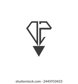 Letras del alfabeto Iniciales Monograma logo ZO, OZ, O y Z