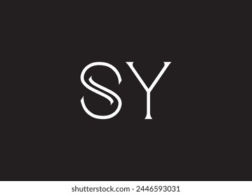 Alphabet letters Initials Monogram logo SY,