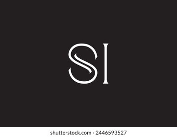 Alphabet letters Initials Monogram logo SI,