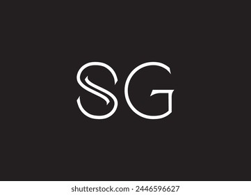 Alphabet letters Initials Monogram logo SG,