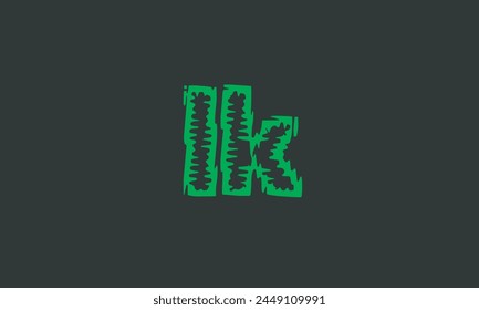 Alphabet letters Initials Monogram logo lk, kl, l and k