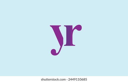 Alphabet letters Initials Monogram logo ry, yr, y and r