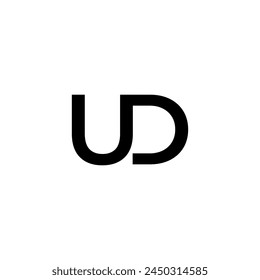 Alphabet letters Initials Monogram logo UD, DU, letter ud linked linear simple geometric logo vector, UD letter logo design, UD DU U D Letter Logo Design Template Vector,t shirt design.