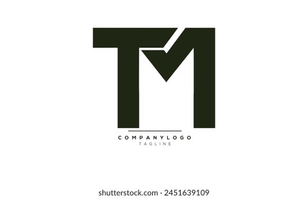 Alphabet letters Initials Monogram logo TM, TM INITIAL, TM letter