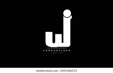 Letras del alfabeto Iniciales Monograma logo WI, WI INITIAL, WI letra