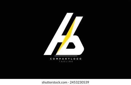 Alphabet letters Initials Monogram logo HB, HB INITIAL, HB letter