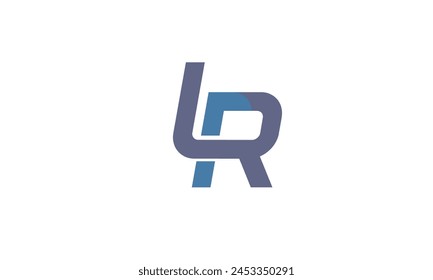 Alphabet letters Initials Monogram logo LR, RL, L and R