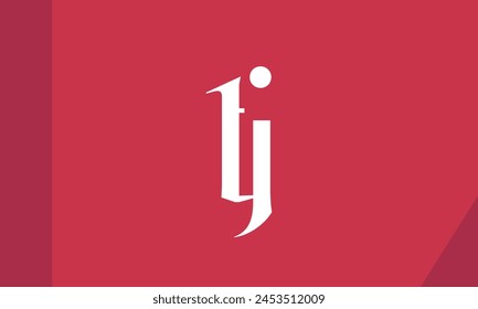 Alphabet letters Initials Monogram logo TJ, JT, T and J