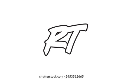 Alphabet letters Initials Monogram logo RT, TR, R and T