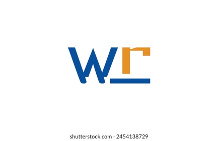 Letras del alfabeto Iniciales Monograma logo RW, WR, R y W