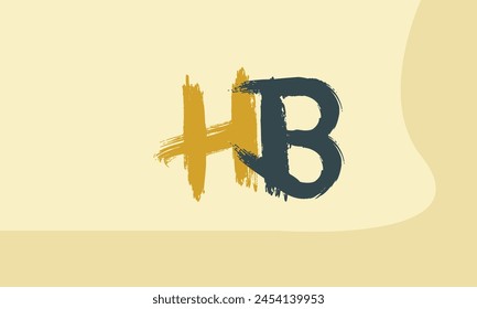 Letras del alfabeto Iniciales Monograma logo HB, BH, H y B