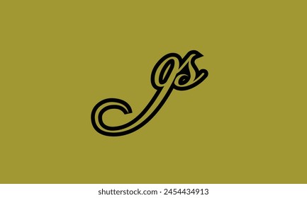 Letras del alfabeto Iniciales Monograma logo Gs, sG, S y G