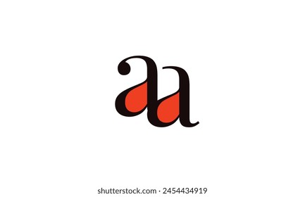 Letras del alfabeto Iniciales Monograma logo aa, aa, a y a