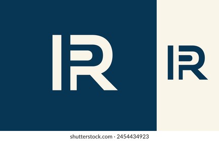 Alphabet letters Initials Monogram logo PR, RP, P and R