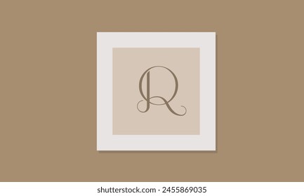 Alphabet letters Initials Monogram logo JR, RJ, J and R