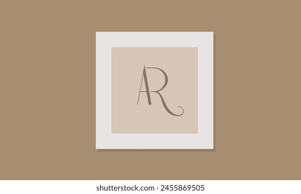 Alphabet letters Initials Monogram logo AR, RA,A and R