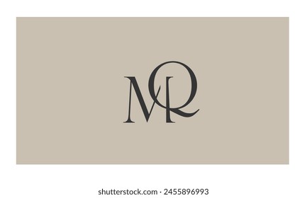 Alphabet letters Initials Monogram logo MR, RM, M and R