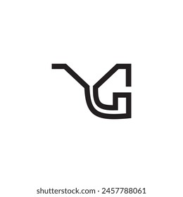 Alphabet letters Initials Monogram logo GY, YG, G and Y