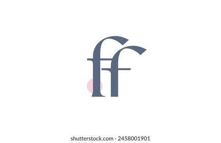 Alphabet letters Initials Monogram logo FF, FF, F and F