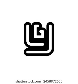 Buchstaben Initialen Monogramm Logo GY YG