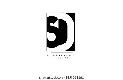 Alphabet letters Initials Monogram logo SD, SD INITIAL, SD letter