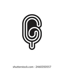 Alphabet letters Initials Monogram logo GY, YG, G and Y