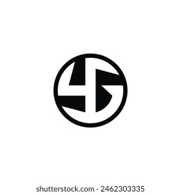 Letras del alfabeto Iniciales Monograma logo GY YG