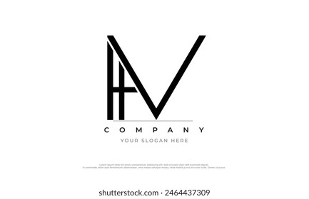 Alphabet letters Initials Monogram logo HV, HV INITIAL, HV letter