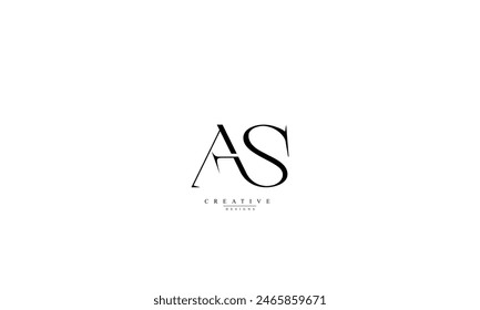 Alphabet letters Initials Monogram logo AS SA A S