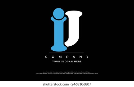 Letras del alfabeto Iniciales Monograma logo IJ, IJ INITIAL, IJ letra