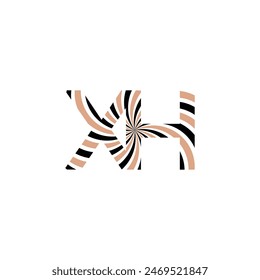 Letras del alfabeto Iniciales Monograma logo HX, XH, X y H