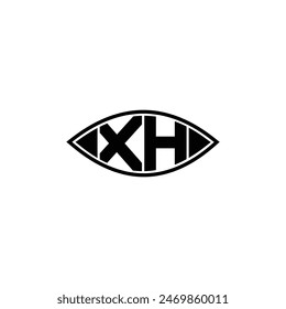 Alphabet letters Initials Monogram logo HX, XH, X and H