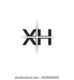 Alphabet letters Initials Monogram logo HX, XH, X and H