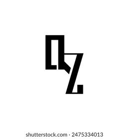 Alphabet letters Initials Monogram logo QZ, ZQ, Z and Q