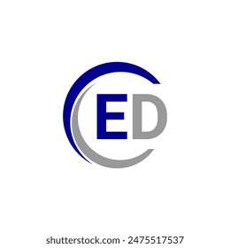 Alphabet letters Initials Monogram logo ED, INITIAL Letter ED logo design, template vector illustration