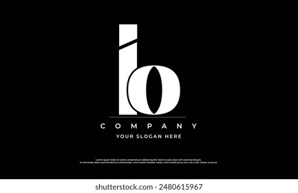 Alphabet letters Initials Monogram logo IO, IO INITIAL, IO letter