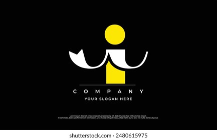 Letras del alfabeto Iniciales Monograma logo IW, IW INITIAL, IW letra