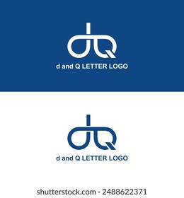 Alphabet letters Initials Monogram logo DQ, QD, D and Q