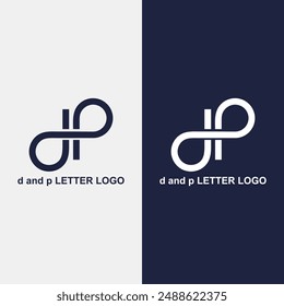 Letras del alfabeto Iniciales Monograma logo DP, DP INITIAL, DP letra