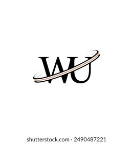 Letras del alfabeto Iniciales Monograma logo UW, WU, W y U