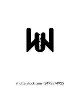 Alphabet letters Initials Monogram logo UW, WU, W and U