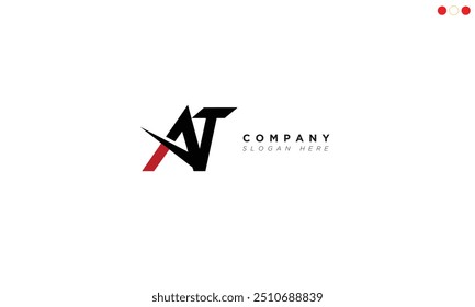 AT Alphabet letters Initials Monogram logo TA, A and T