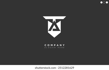 AT Alphabet letters Initials Monogram logo TA, A and T