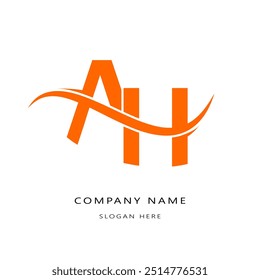 Alphabet letters Initials Monogram logo AH, AH INITIAL, AH letter