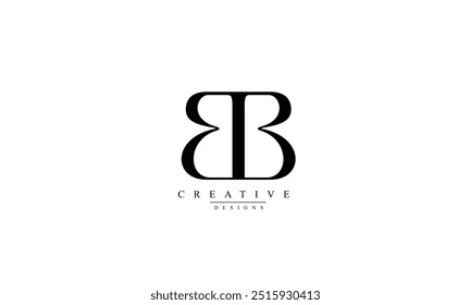  Letras del alfabeto Iniciales Logotipo del monograma BB B