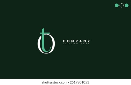 TO Alphabet letters Initials Monogram logo OT, T and O