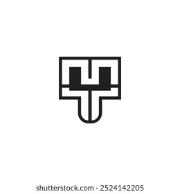 Alphabet letters Initials Monogram logo MT, TM, M and T